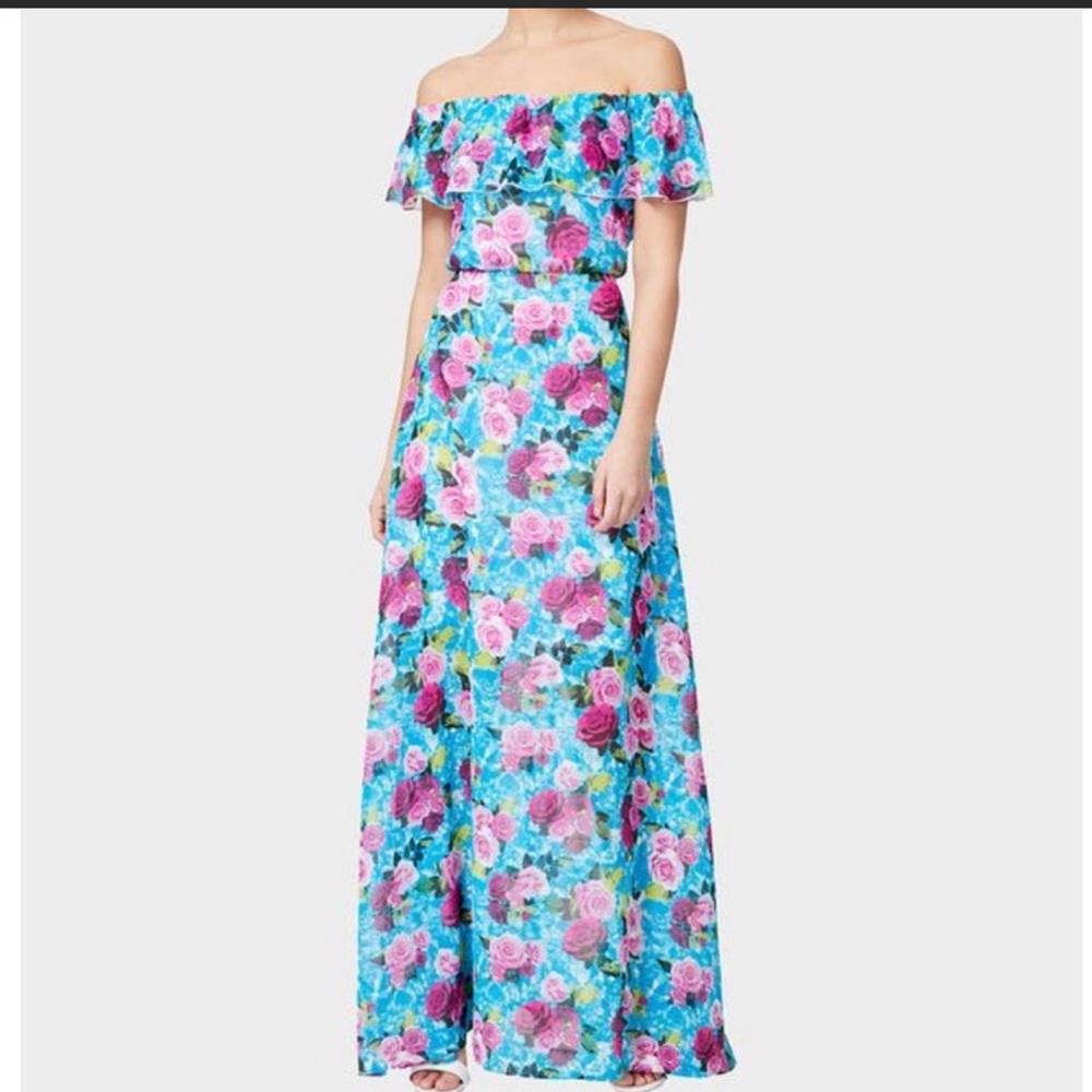 Floral long maxi Dress size 4